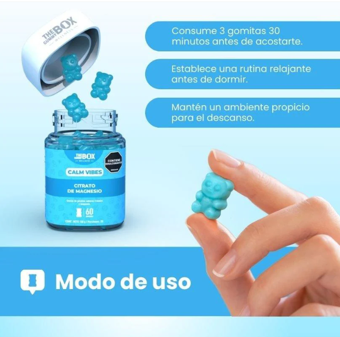 Magnesio, manzanilla y pasiflora en gomitas 😴