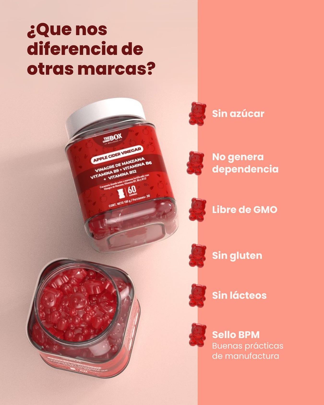 Vinagre de manzana en gomitas 🍎