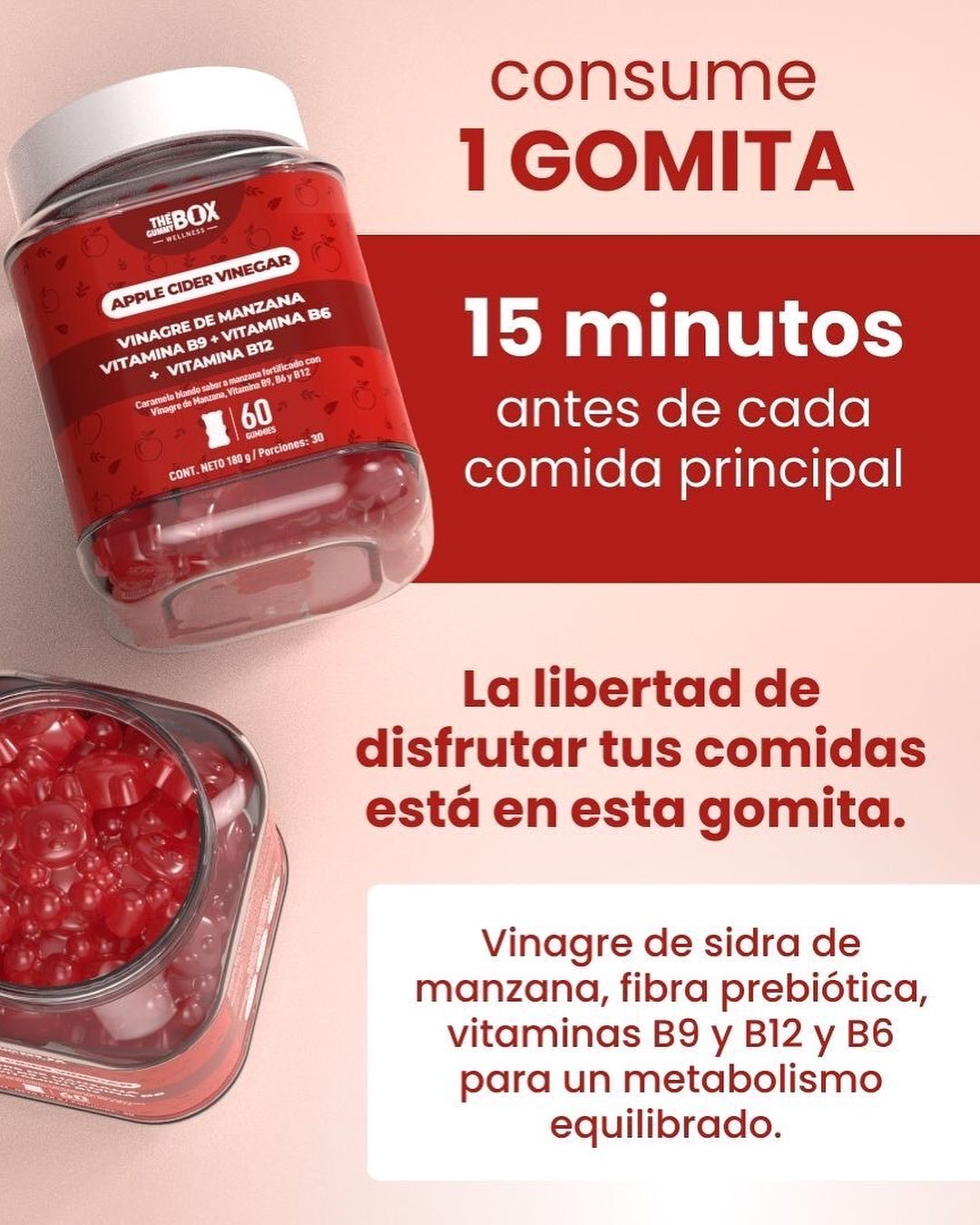 Vinagre de manzana en gomitas 🍎