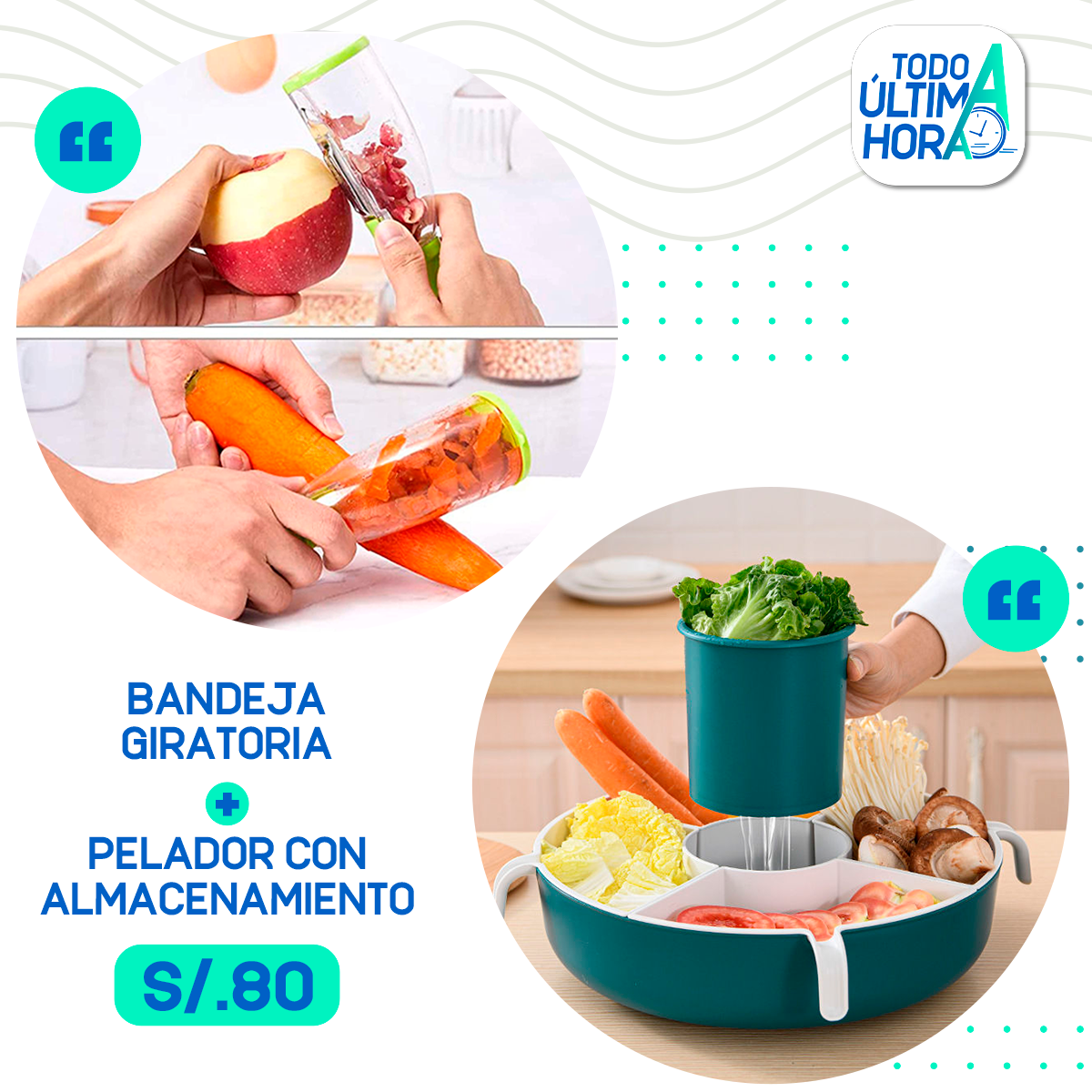 Bandeja Giratoria Multifuncional⭐ TodoAUltimaHora