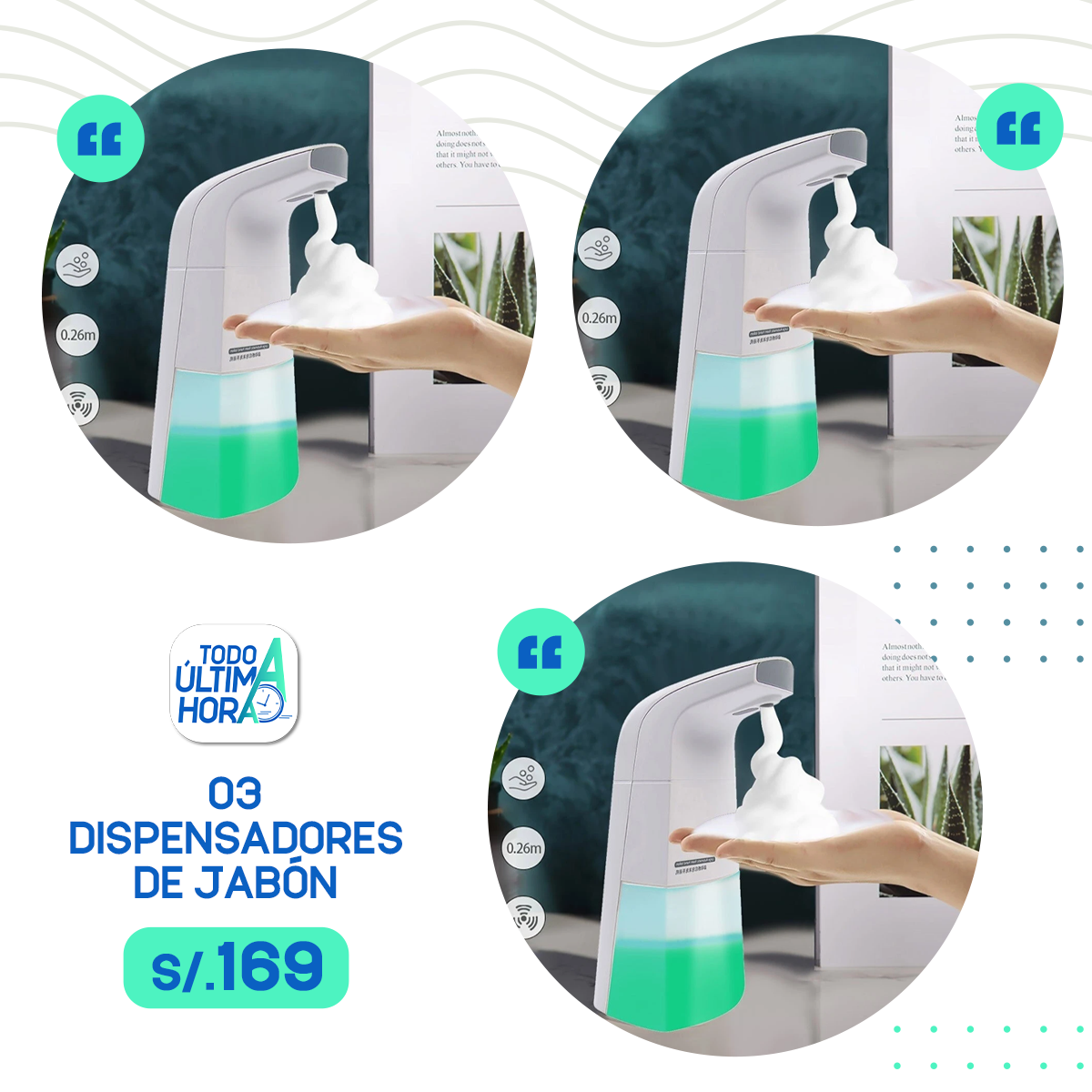 Dispensador Automático de jabón TodoAUltimaHora