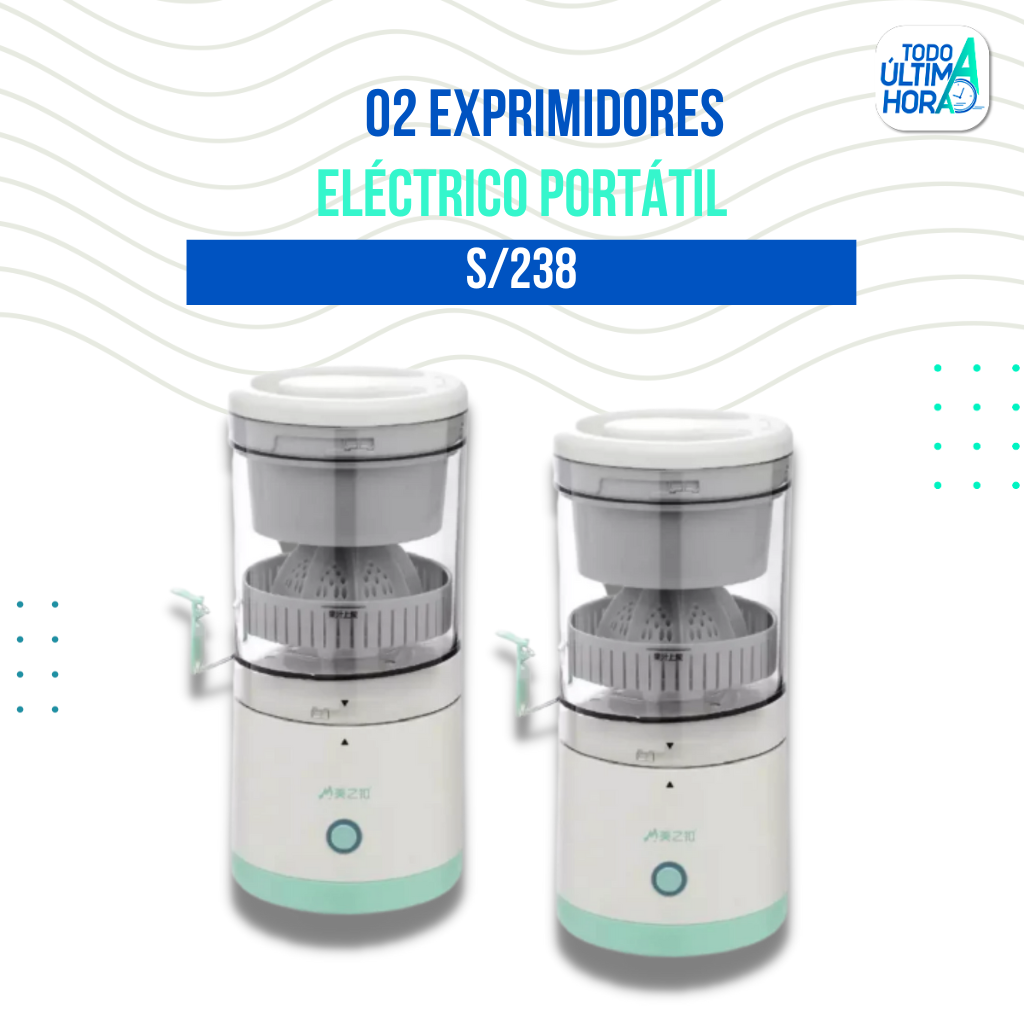 Exprimidor Eléctrico Portátil de Naranja y Frutas TodoAUltimaHora